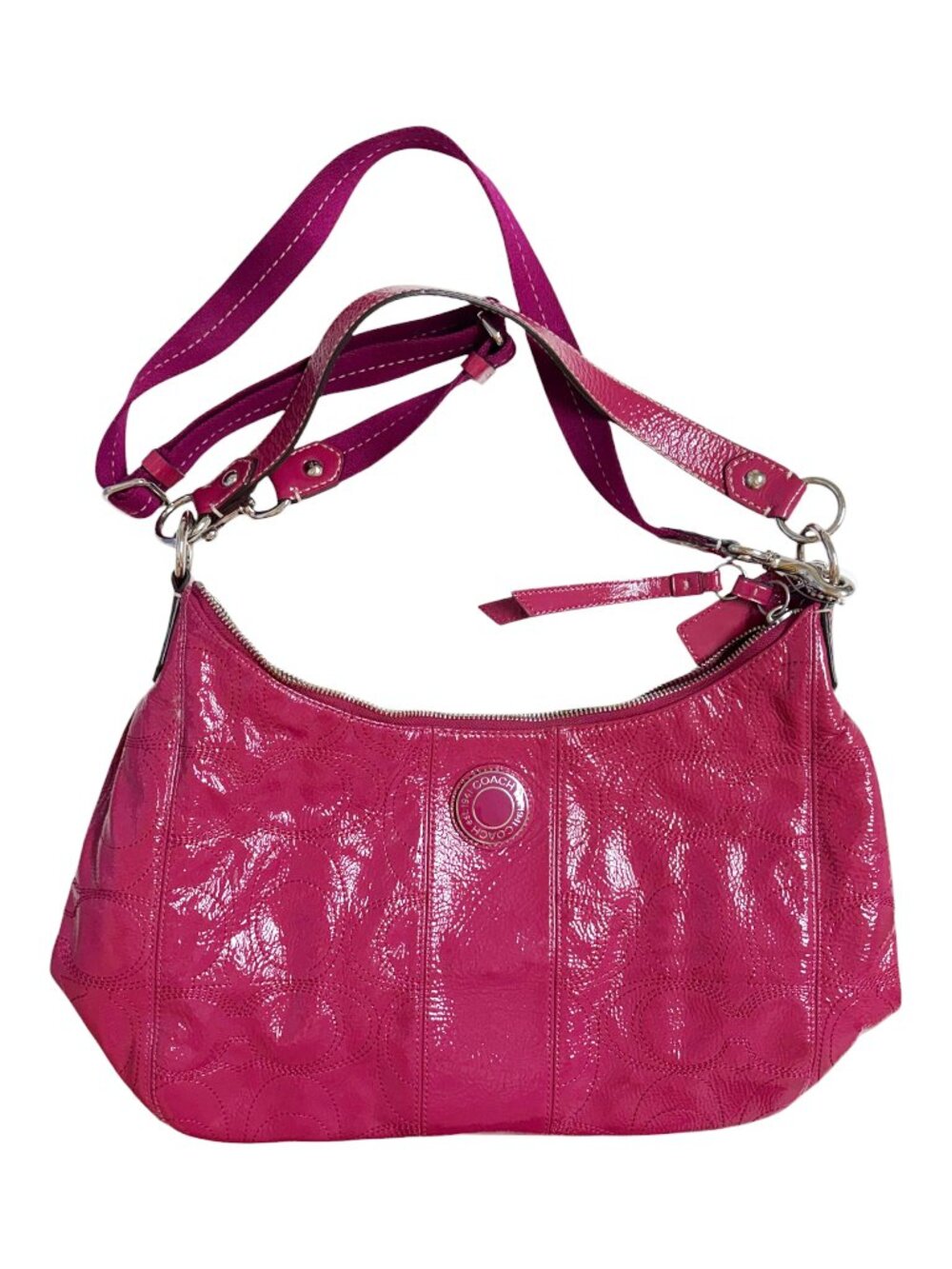 Coach 1941 Magenta Pink C-Stitch Hobo Bag